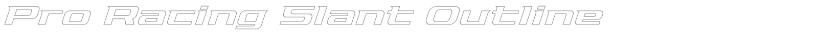 Pro Racing font preview
